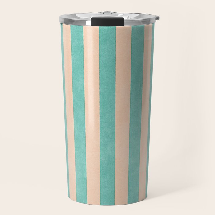STRIPES 001 F - Mint Travel Mug Gallery Image 1