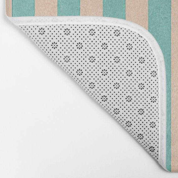 STRIPES 001 F - Mint Bath Mat Gallery Image 2