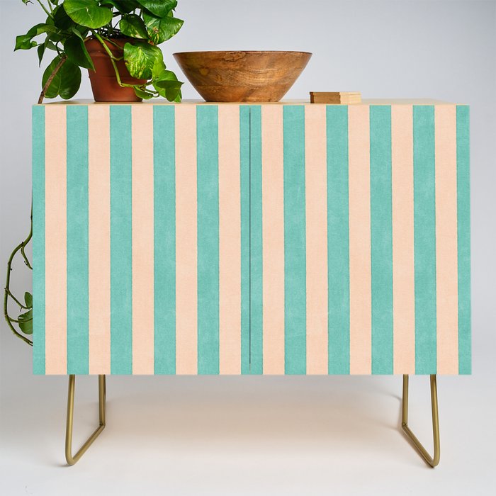 STRIPES 001 F - Mint Credenza Gallery Image 1