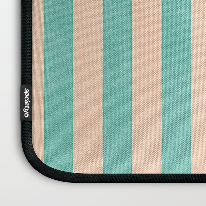 STRIPES 001 F - Mint Laptop Sleeve Gallery Image 3