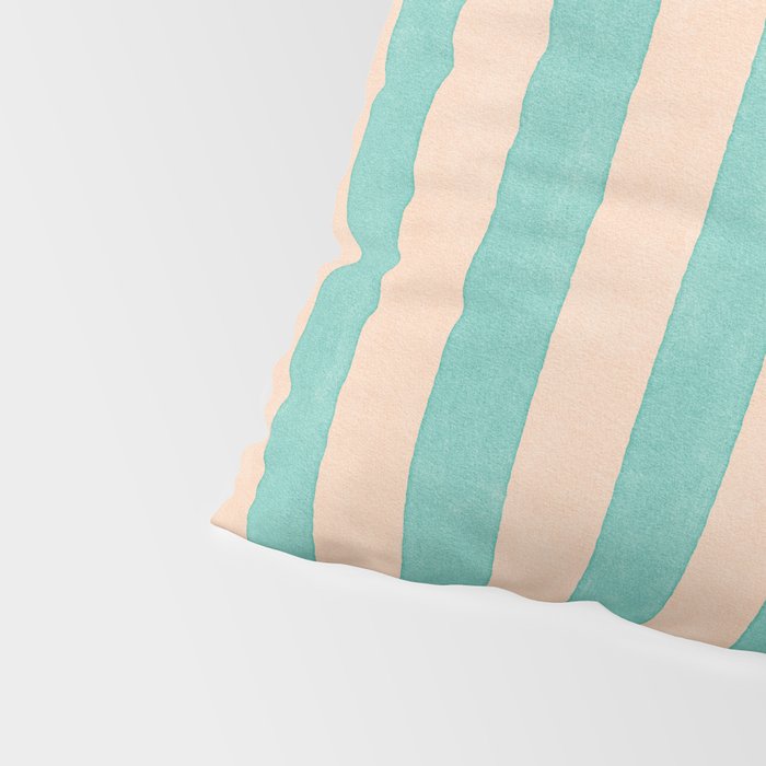 STRIPES 001 F - Mint Pillow Sham Gallery Image 4