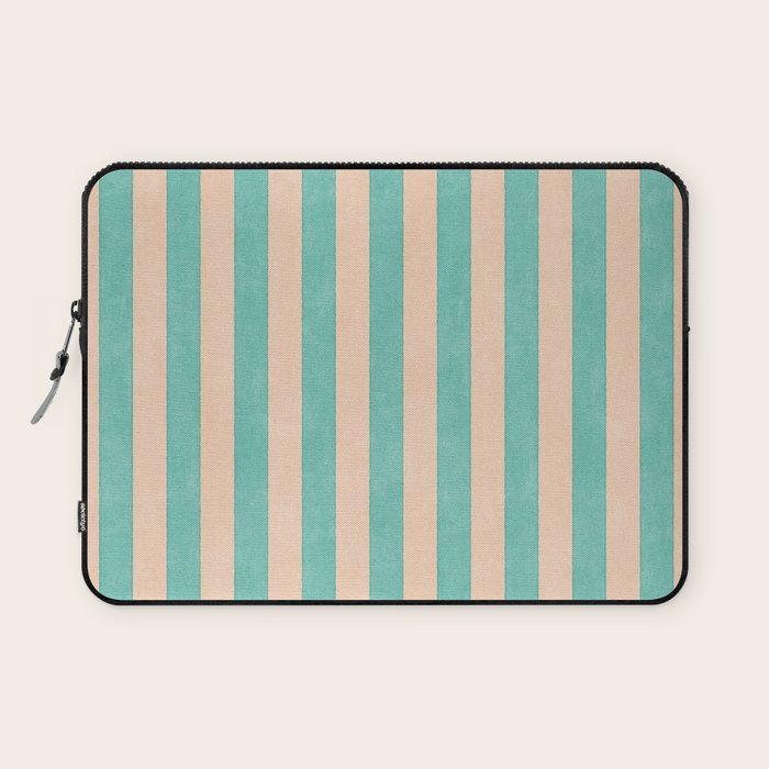 STRIPES 001 F - Mint Laptop Sleeve Gallery Image 1
