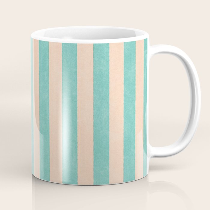 STRIPES 001 F - Mint Coffee Mug Gallery Image 1