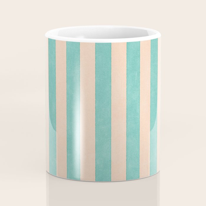 STRIPES 001 F - Mint Coffee Mug Gallery Image 4
