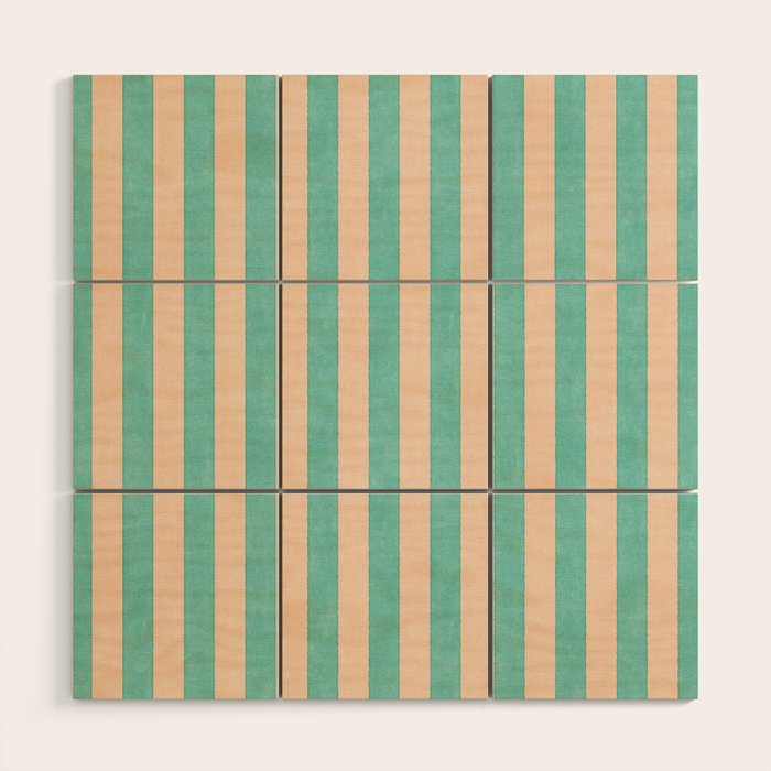 STRIPES 001 F - Mint Wood Wall Art Gallery Image 1