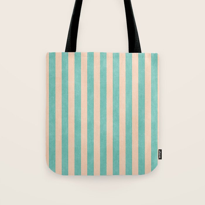 STRIPES 001 F - Mint Tote Bag Gallery Image 1