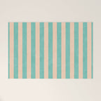 STRIPES 001 F - Mint Welcome Mat Gallery Image 1