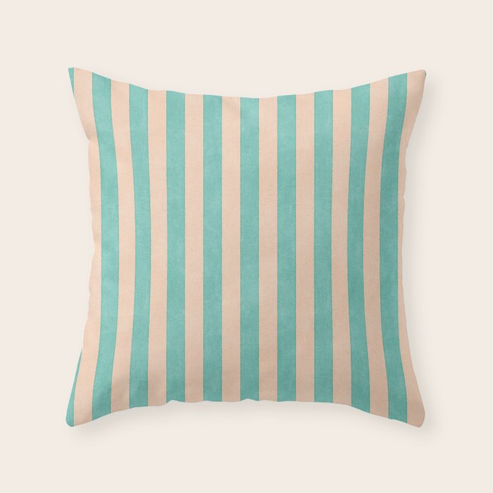 STRIPES 001 F - Mint Throw Pillow Gallery Image 6