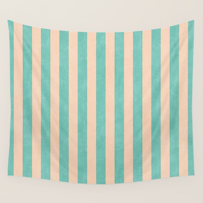 STRIPES 001 F - Mint Wall Tapestry Gallery Image 4