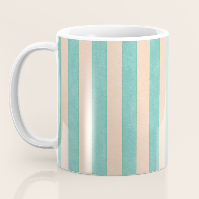 STRIPES 001 F - Mint Coffee Mug Gallery Image 3