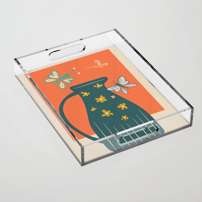 Modern Botanicals No 8 Acrylic Tray Gallery Image 1
