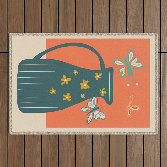 Modern Botanicals No 8 Outdoor Rug Gallery Image 1