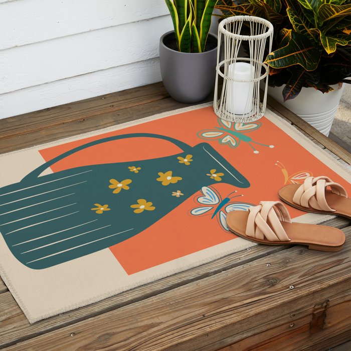 Modern Botanicals No 8 Outdoor Rug Gallery Image 2