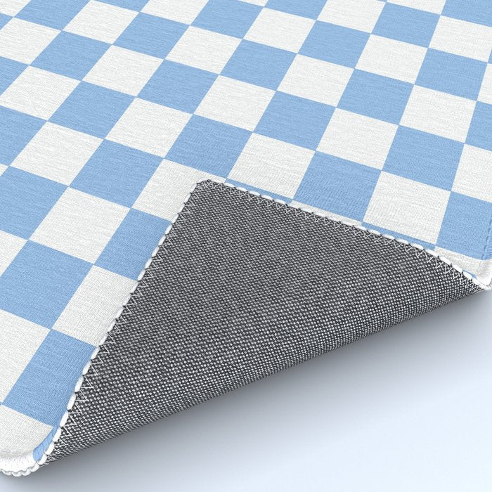 Checkerboard Light Blue Rug Gallery Image 4
