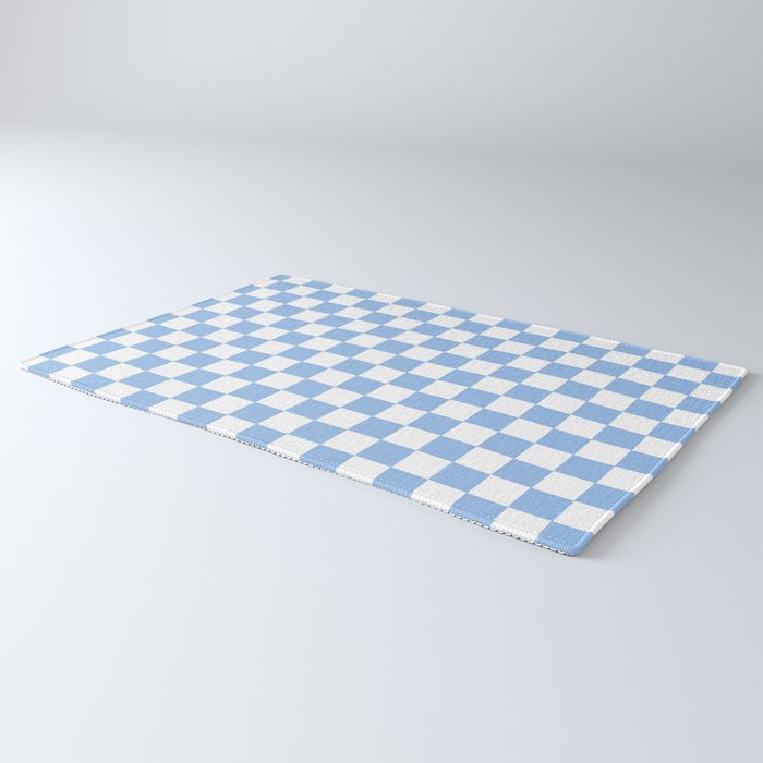 Checkerboard Light Blue Rug Gallery Image 3