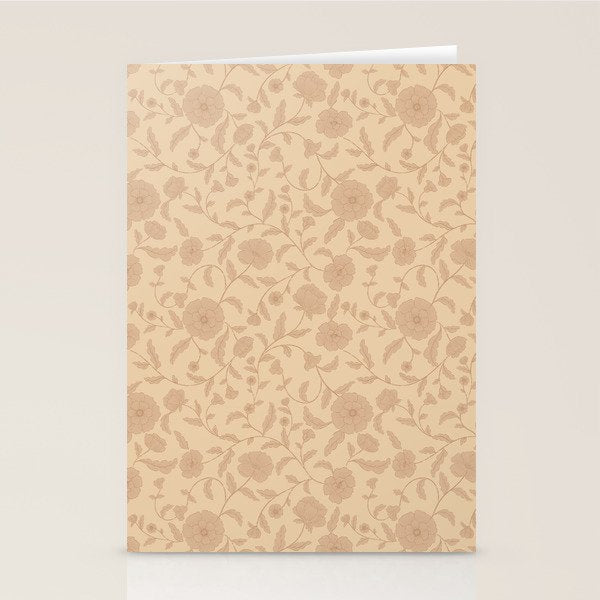 Vintage Floral Vines - Apricot Stationery Card Gallery Image 2