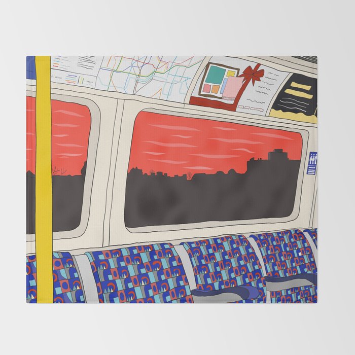 View from London Train Line Throw Blanket Gallery Image 2