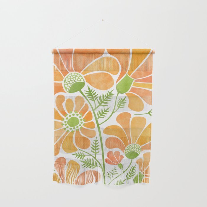 Happy California Poppies Floral Wall Hanging Gallery Image 1