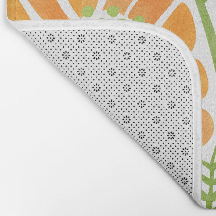 Happy California Poppies Floral Bath Mat Gallery Image 2