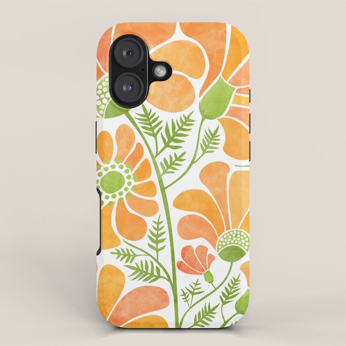 Happy California Poppies Floral iPhone Case Gallery Image 1