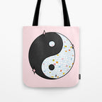 Yin Yang Disco Ball Tote Bag Gallery Image 1