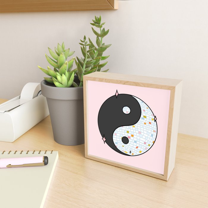 Yin Yang Disco Ball Mini Art Print Gallery Image 2