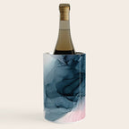 Pastel Plum, Deep Blue, Blush and Gold Abstract Painting Wine Chiller Gallery Image 2