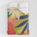 Modern Abstract Art Tropical Leaves Duvet Cover Gallery Image 6