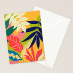 Modern Abstract Art Tropical Leaves Stationery Card Gallery Image 2