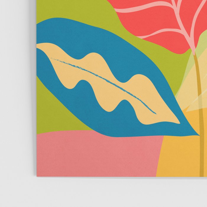 Modern Abstract Art Tropical Leaves Poster Gallery Image 3