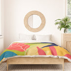 Modern Abstract Art Tropical Leaves Duvet Cover Gallery Image 3