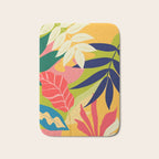 Modern Abstract Art Tropical Leaves Bath Mat Gallery Image 1