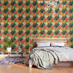 Modern Abstract Art Tropical Leaves Wallpaper Gallery Image 3