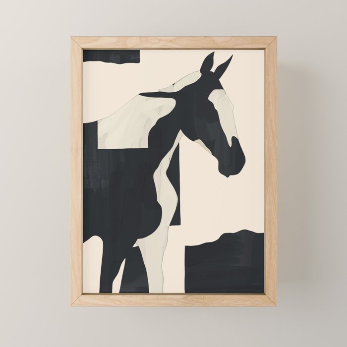 Abstract Minimal Horse 5 Mini Art Print Gallery Image 1