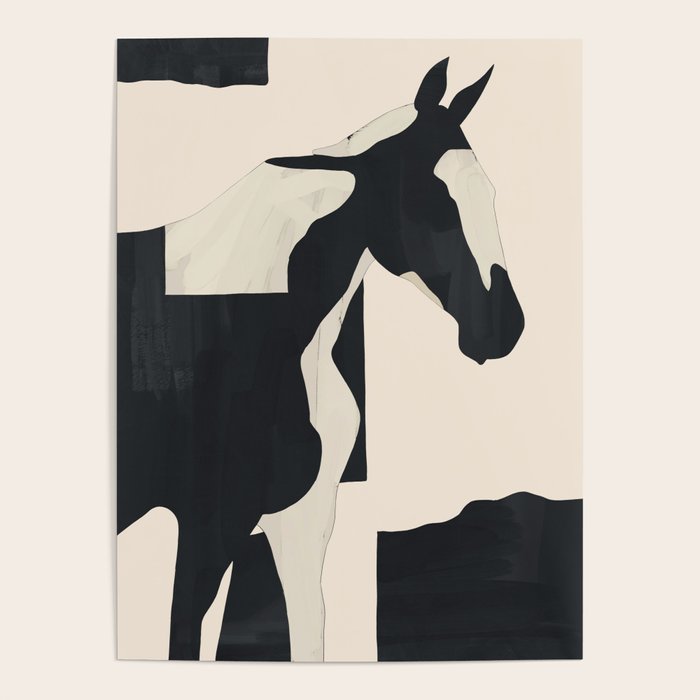 Abstract Minimal Horse 5 Poster Gallery Image 1