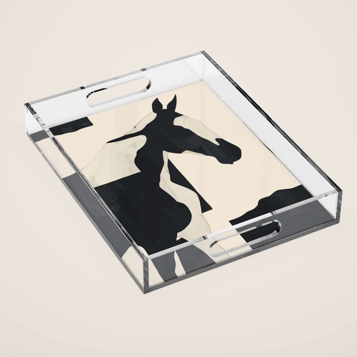 Abstract Minimal Horse 5 Acrylic Tray Gallery Image 1