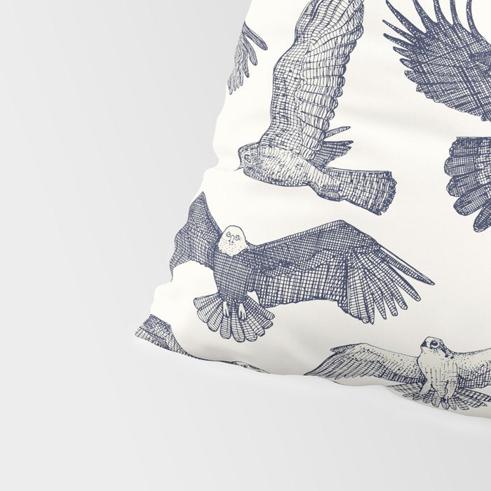 birds of prey blue Pillow Sham Gallery Image 4