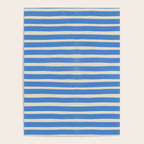 Nautical Blue White Stripes Hand Painted Coastal Pattern Poster Gallery Image 4