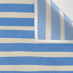 Nautical Blue White Stripes Hand Painted Coastal Pattern Wall Tapestry Gallery Image 3