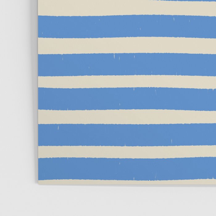 Nautical Blue White Stripes Hand Painted Coastal Pattern Poster Gallery Image 3