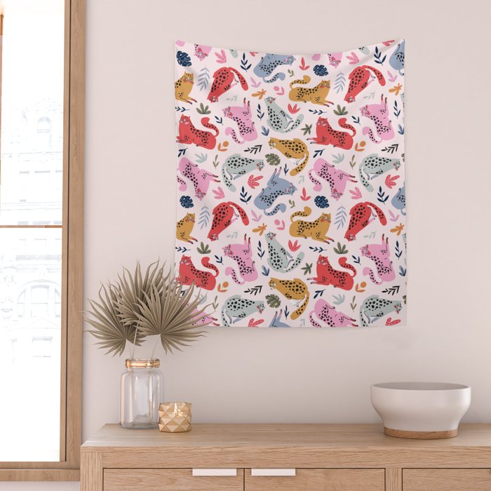 Wild cats Wall Tapestry Gallery Image 2