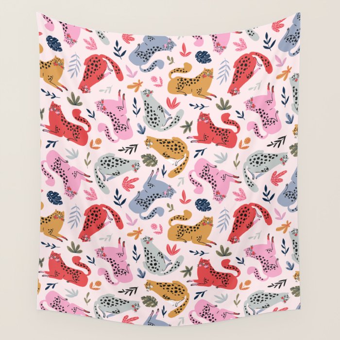 Wild cats Wall Tapestry Gallery Image 4