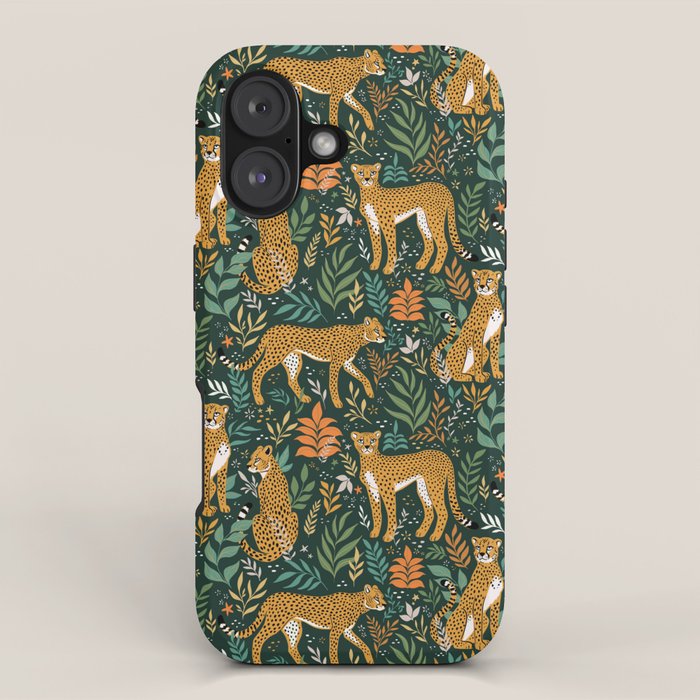 Spring Cheetah Pattern II - Lush Green iPhone Case Gallery Image 1