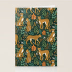 Spring Cheetah Pattern II - Lush Green Stationery Card Gallery Image 2