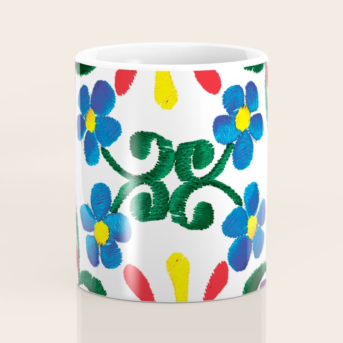 Mexican Red Fiesta of Flowers  Coffee Mug Gallery Image 4