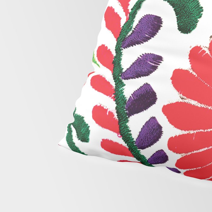 Mexican Red Fiesta of Flowers  Pillow Sham Gallery Image 4