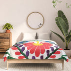 Mexican Red Fiesta of Flowers  Comforter Gallery Image 3