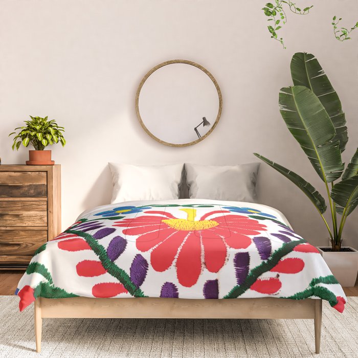 Mexican Red Fiesta of Flowers  Comforter Gallery Image 3