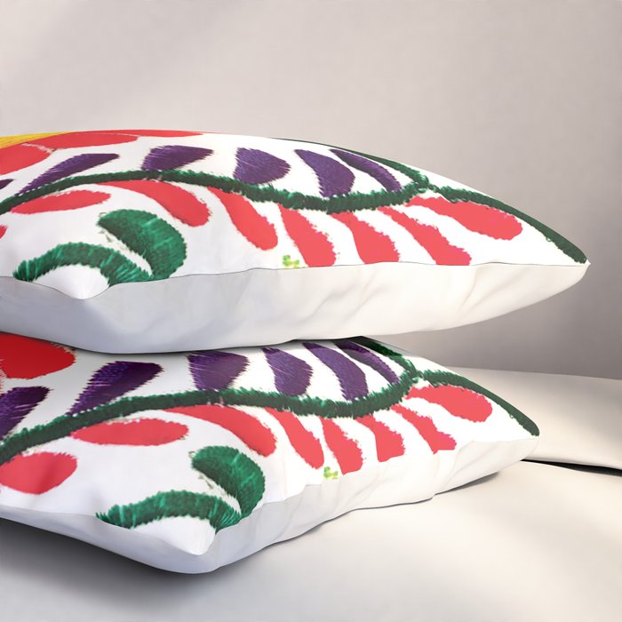 Mexican Red Fiesta of Flowers  Pillow Sham Gallery Image 3
