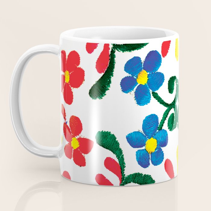 Mexican Red Fiesta of Flowers  Coffee Mug Gallery Image 3
